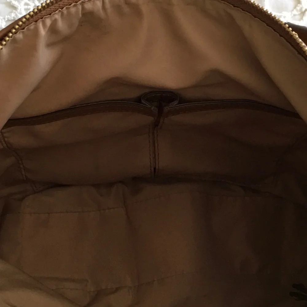 Nine West Tan Leather Hobo Shoulder Bag